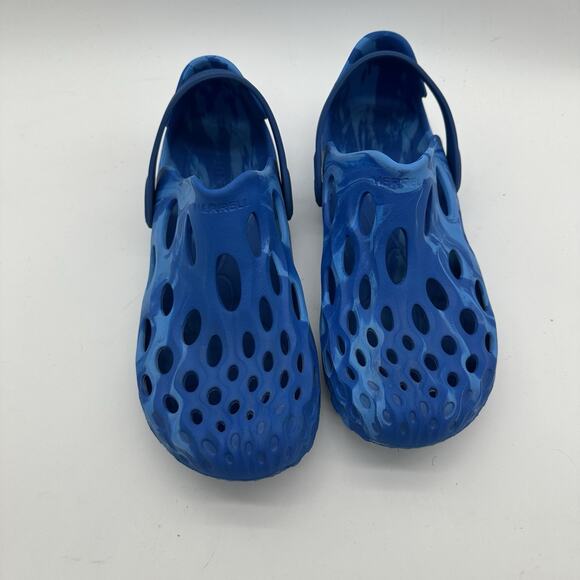 Mens Size 8 Merrell Hydro Moc 8 Blue Tie-Dye Lightweight Breathable Slip On Clog - Picture 3 of 9